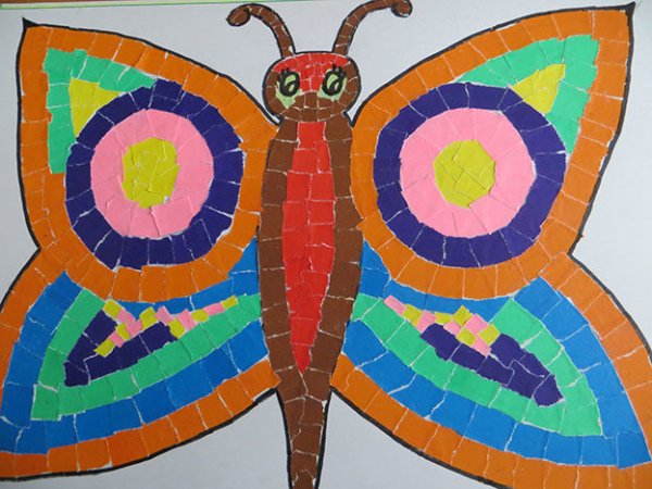 Обрывная мозаика бабочка
