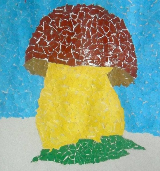 Обрывная аппликация мозайка