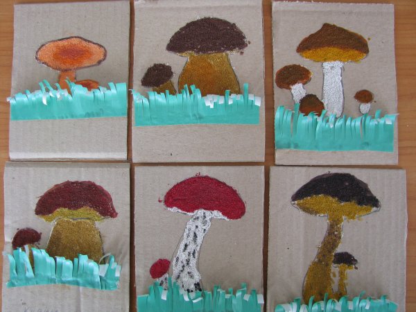 Аппликация грибы