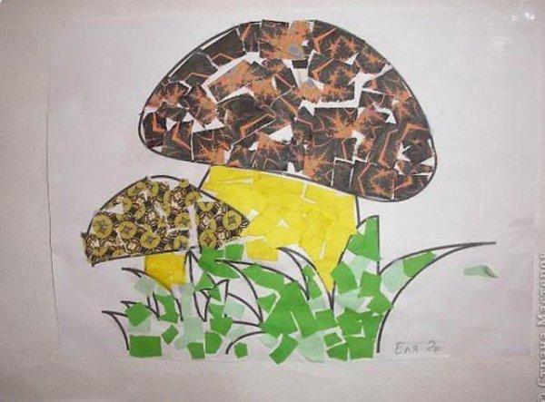 Мозаика из рваной бумаги для детей