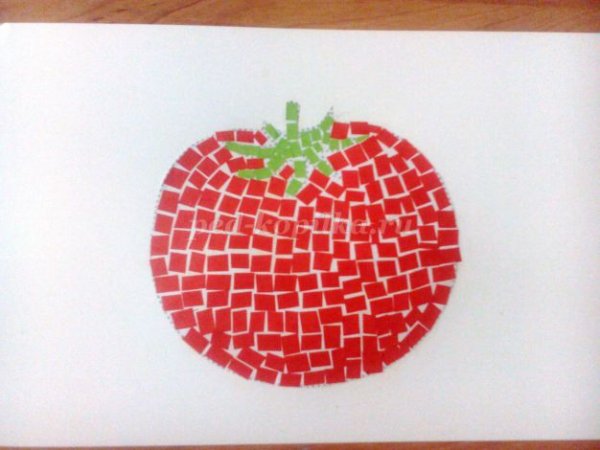 Мозаика Обрывная аппликация фрукты