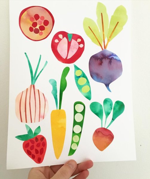 Объемная аппликация фрукты