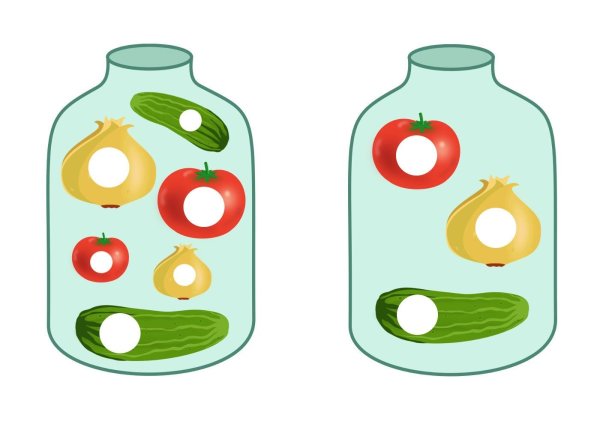 Аппликация овощи в банке