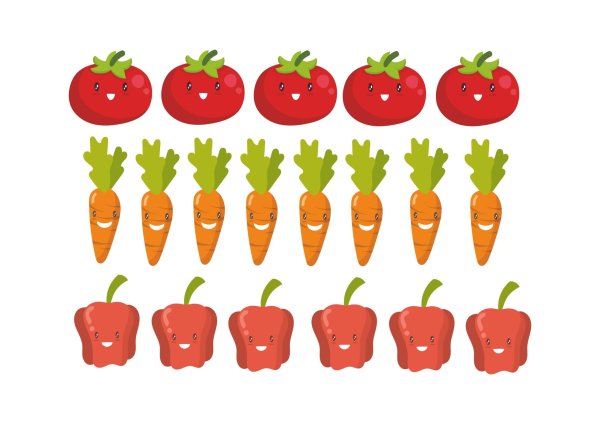 Заготовки для аппликации овощи