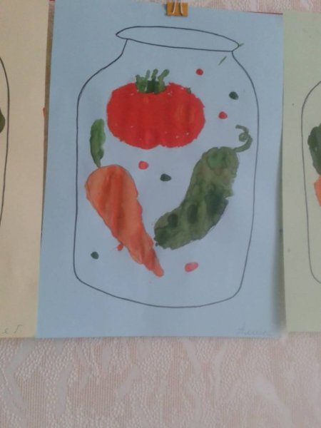 Рисование овощи средняя