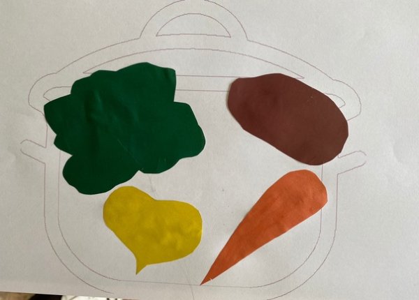 Аппликация на тему суп