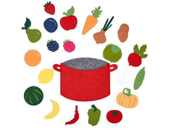 Сумка-игралка овощи фрукты ягоды