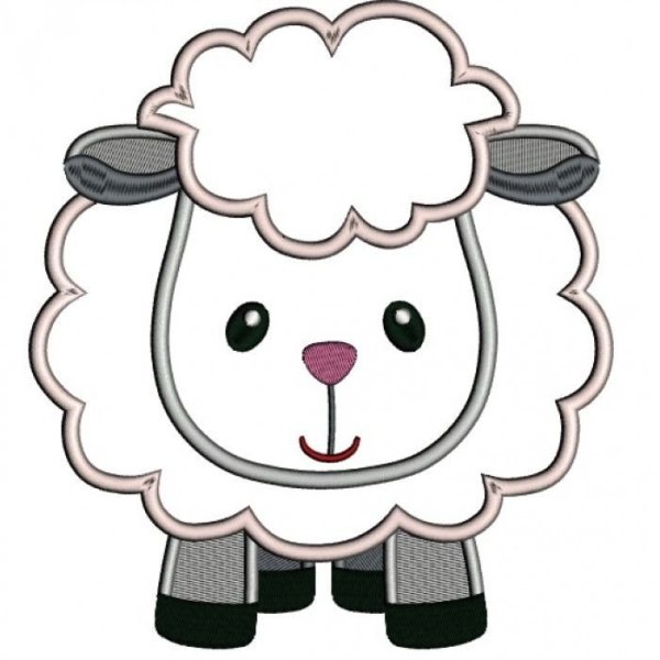 Трафарет овечки для аппликации