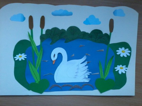 Аппликация из бумаги