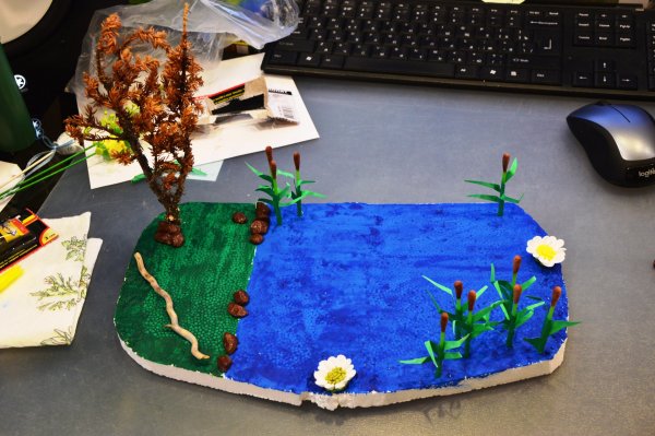 Озеро из картона