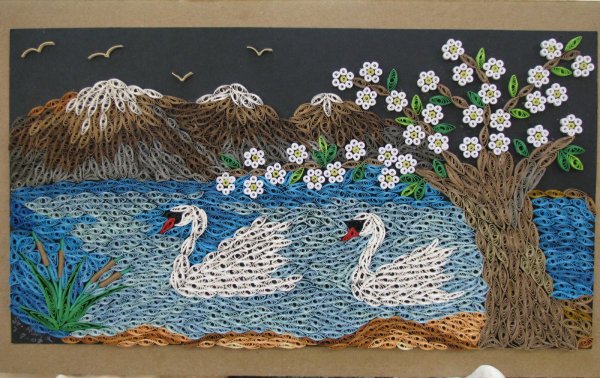 Картина из квиллинга природа