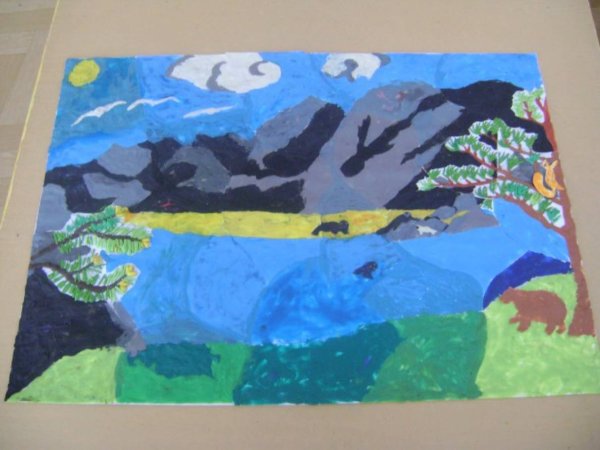 Озеро Байкал пластилинография