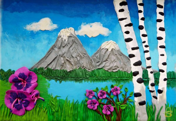 Аппликация пейзаж