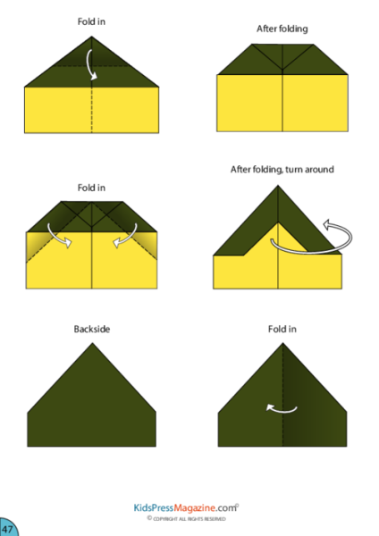 Палатка из оригами