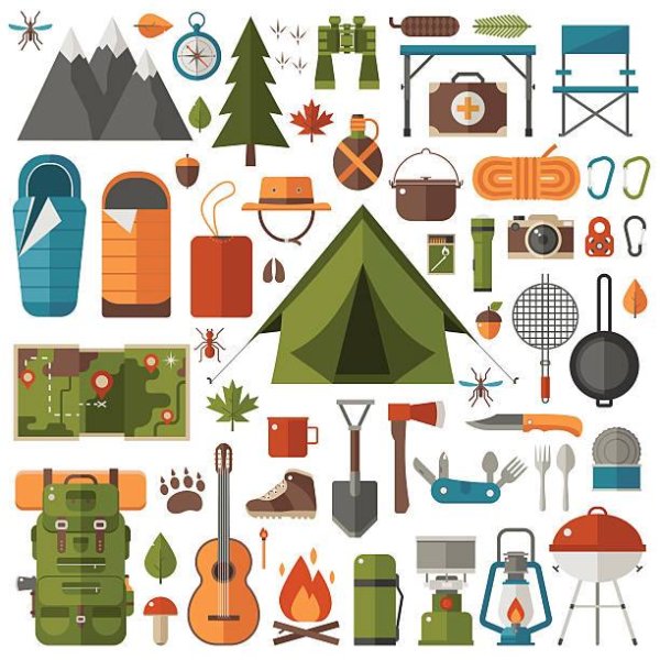 Предметы туристического снаряжения, для туристического похода