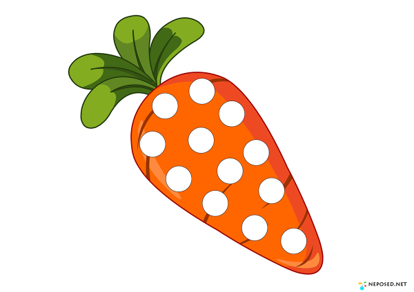 Пластилиновые заплатки морковка