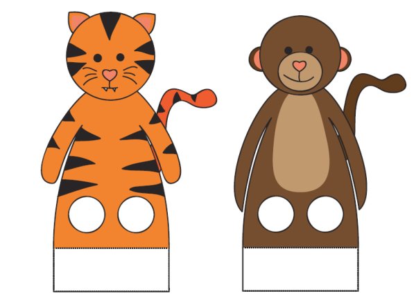 Пальчиковые игрушки из бумаги