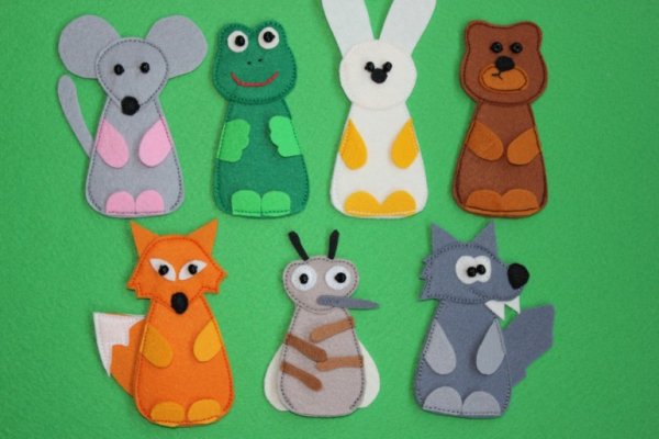 Пальчиковые игрушки из бумаги