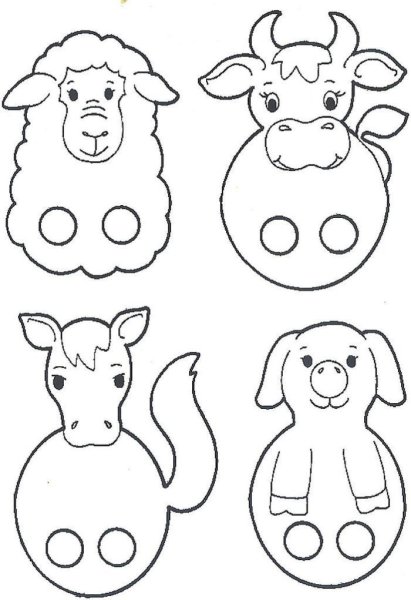 Трафарет для пальчиковой игрушки