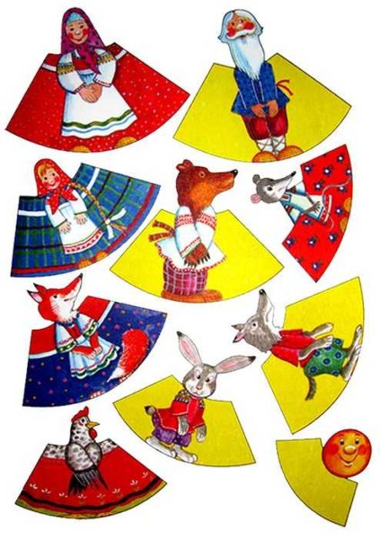 Пальчиковый театр Курочка Ряба из бумаги