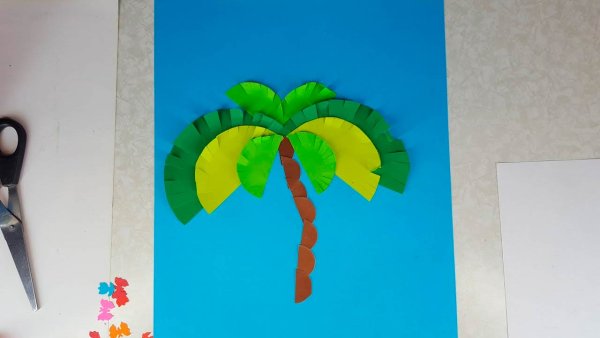 Пальма объемная аппликация