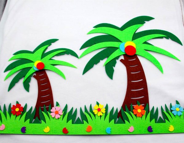Пальма из цветной бумаги