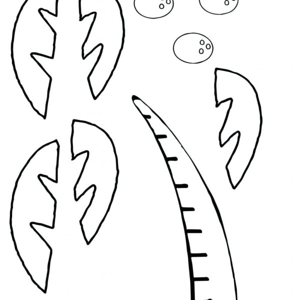 Пальма трафарет для вырезания