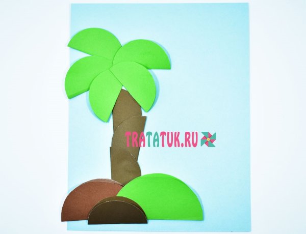 Пальма объемная аппликация