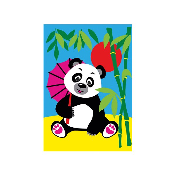 Панда аппликация из бумаги