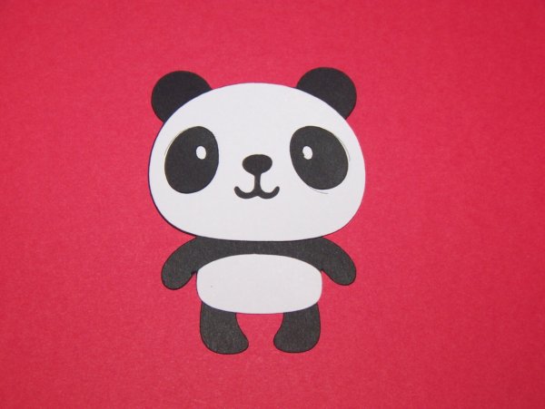 Панда аппликация из бумаги