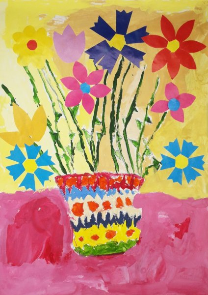 Рисование букет для мамы