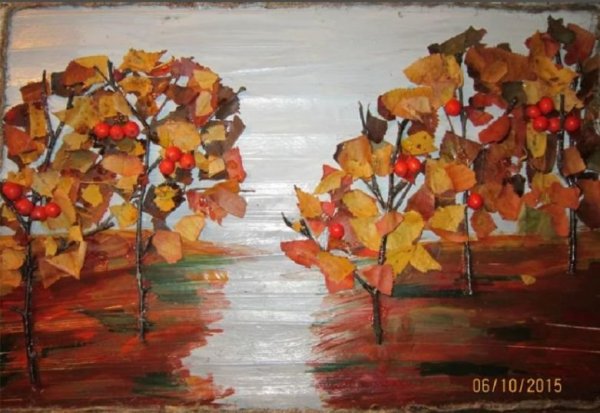 Поделка осенний пейзаж