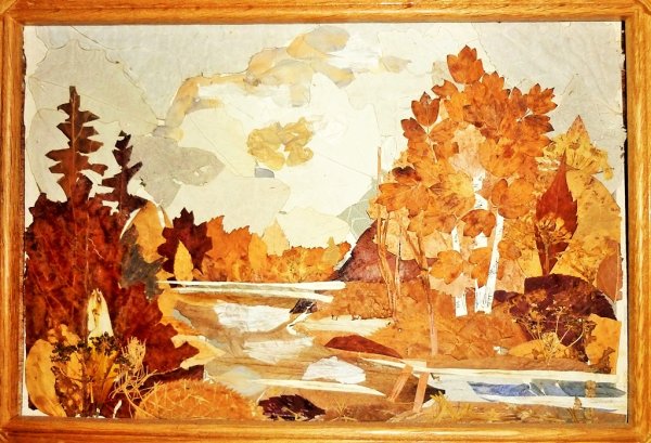 Панно из листьев