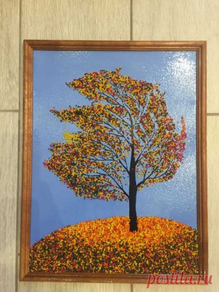 Осеннее панно из круп