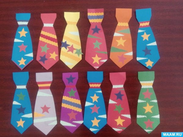 Галстук подарок на 23 февраля в ДОУ