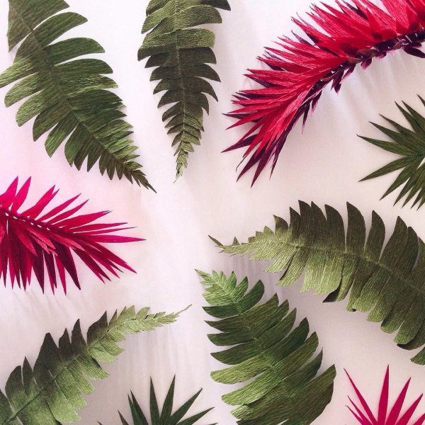 Пальмовые листья из бумаги