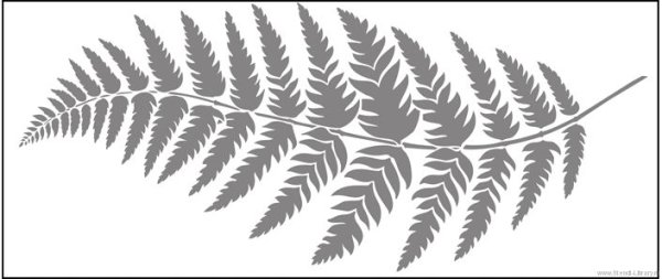 Папоротник трафарет