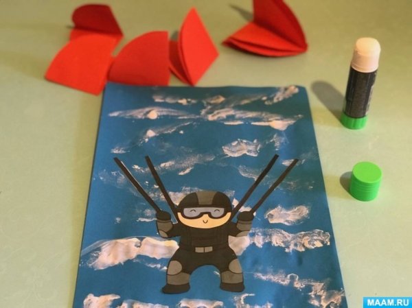 Парашютист аппликация для детей