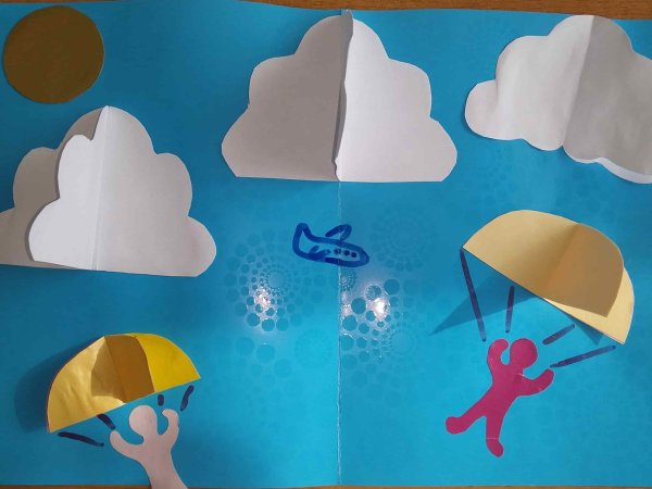 Парашютист аппликация для детей