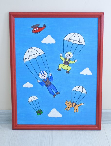 Поделка парашютист