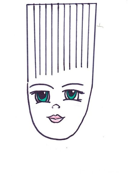 Поделка с вырезанием волос