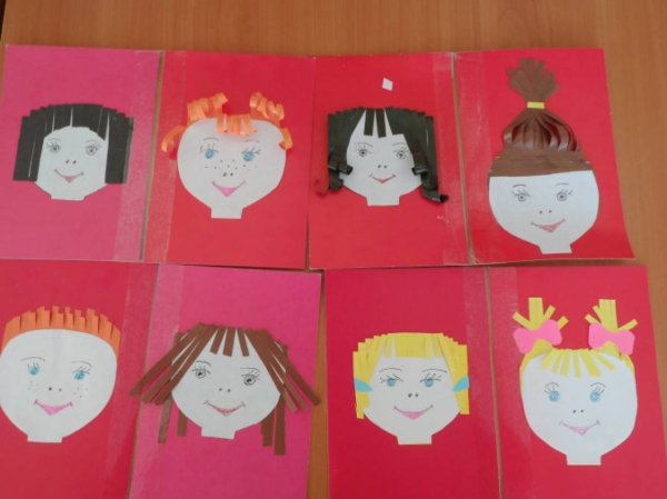 Лицо для аппликации в детском саду