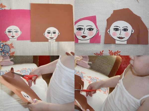 Аппликация для игры в парикмахера