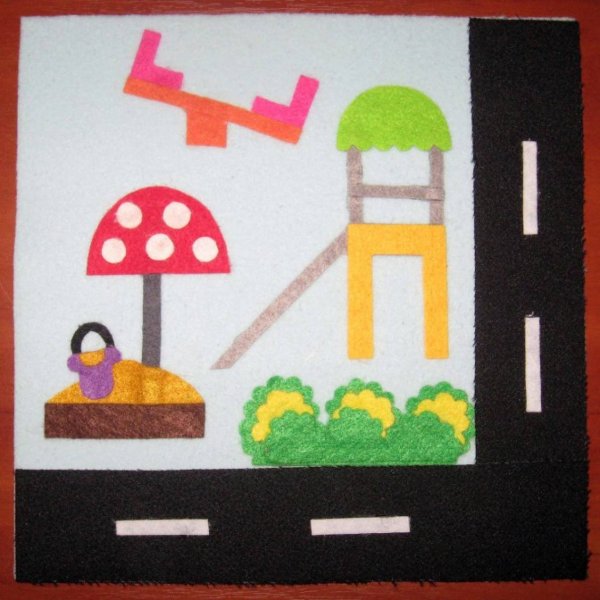 Аппликация детская площадка