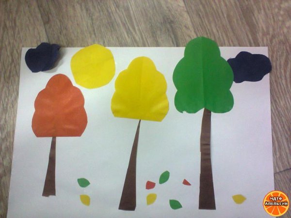 Аппликация городской парк