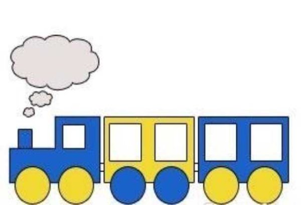 Аппликация поезд для малышей