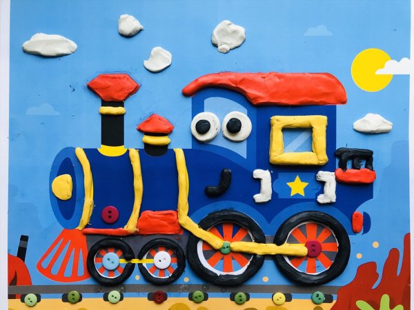 Поделка поезд аппликация