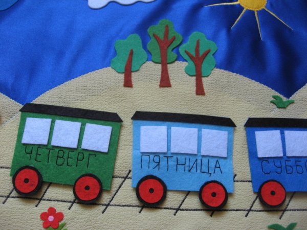Паровозик из ткани