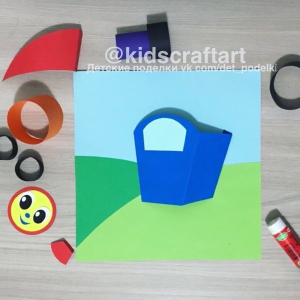 Поделка поезд аппликация