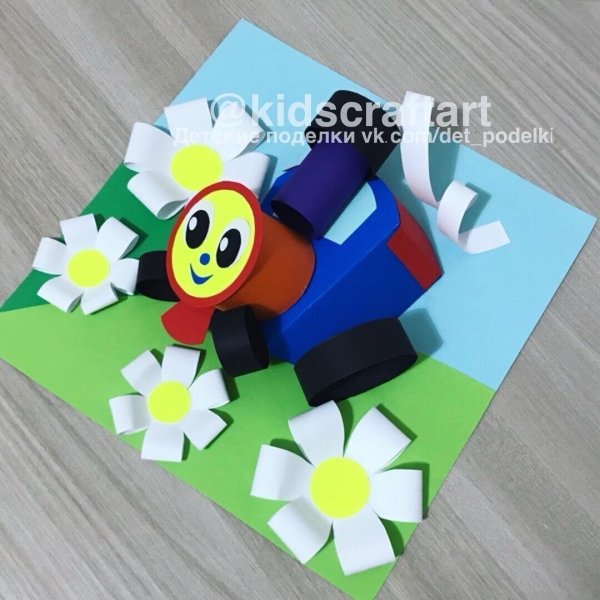 Аппликация паровозик из Ромашково